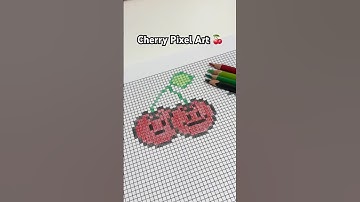 Cherry Pixel Art 🍒#pixelart #drawing #shorts #cherry