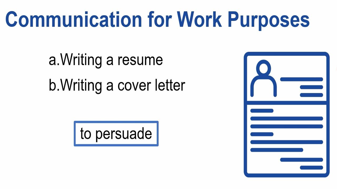HOW TO WRITE A RESUME | Communication For Work Purposes