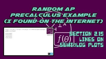 AP Precalculus Section 2.15 Example: Which Exponential Functions Appear Parallel on a Semi-Log Plot?