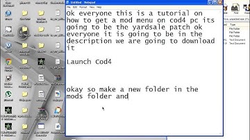 How to get a cod4 mod menu on pc