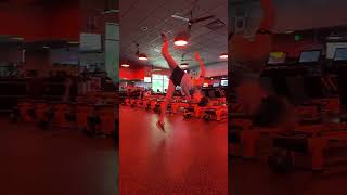 post workout flip check 🪽 #stunts #orangetheory #workout