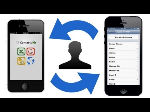 How to TRANSFER CONTACTS between iPhone, iPod, iPad without a computer