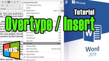 Microsoft Word 2019 Tutorial || Insert or Over type text