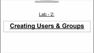 U7 (C&D) Lab 2 - Creating Users & Groups