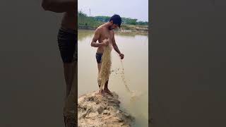 SMALL FISH CATCHING RIVER/Arunsaroj #shortvideo #fish #shorts #food #shorts #freeclip #myvideo