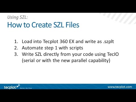 How to Create Tecplot SZL Files