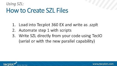 How to Create Tecplot SZL Files