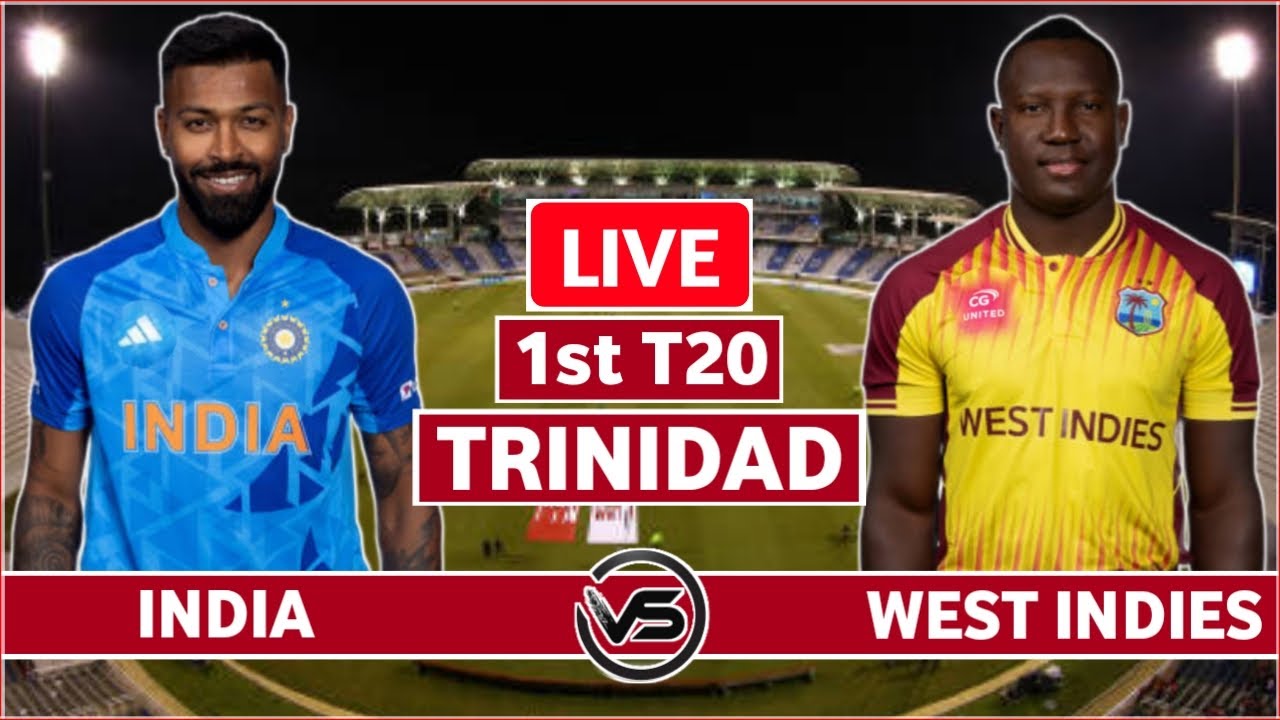 india west indies 1st t20 live video