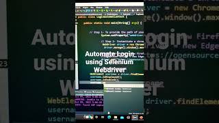 Selenium WebDriver Tutorial | Automate Login. #selenium #seleniumtutorial #seleniumwebdriver screenshot 5