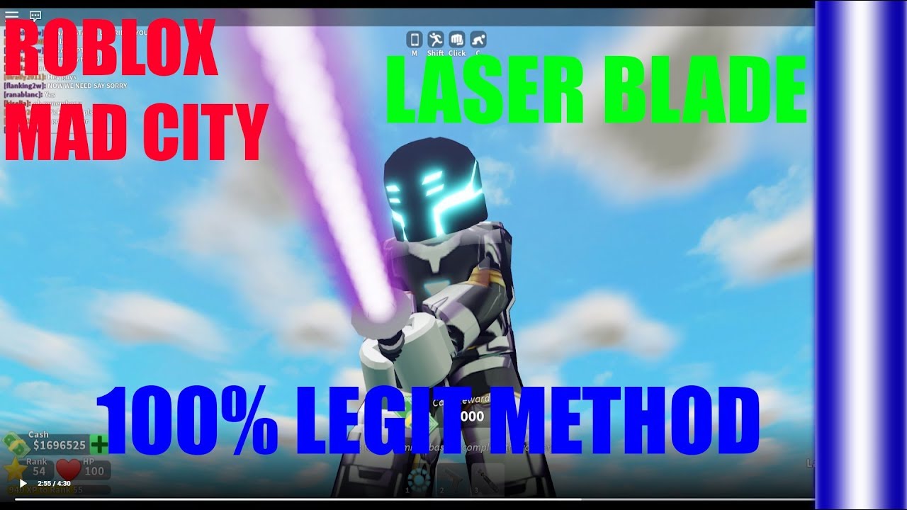 roblox mad city laser blade