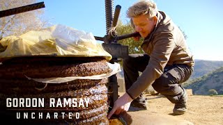 Gordon Ramsay Learns The Medieval Way Of Making Olive Oil | Gordon Ramsay: Uncharted