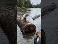 O cara jogou o cachorro pros crocodilos #animals #fypシ゚viralシ