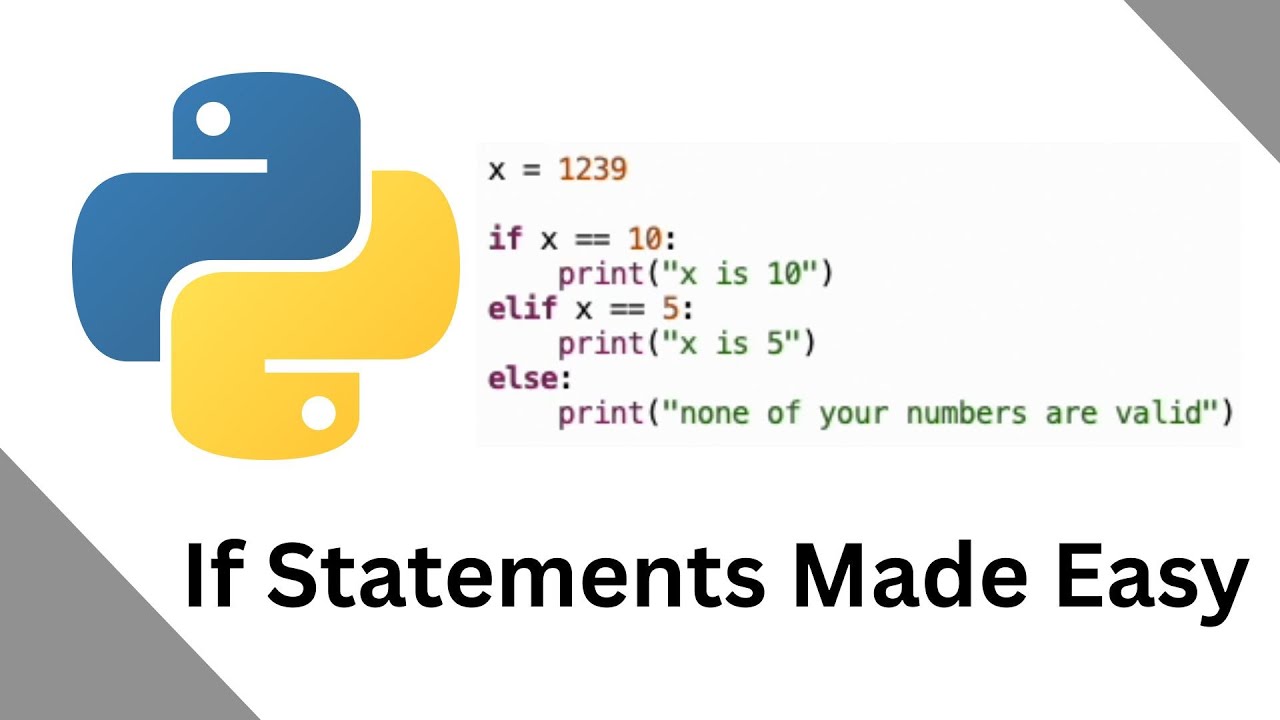 If Statements in Python Made Simple - YouTube