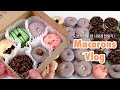 ENG)🍩작정하고 마카롱 만들기🍩 돼지바, 초코, 딸기우유, 오레오, 쑥, 크림치즈 도넛마카롱 | 디저트 홈베이킹 브이로그