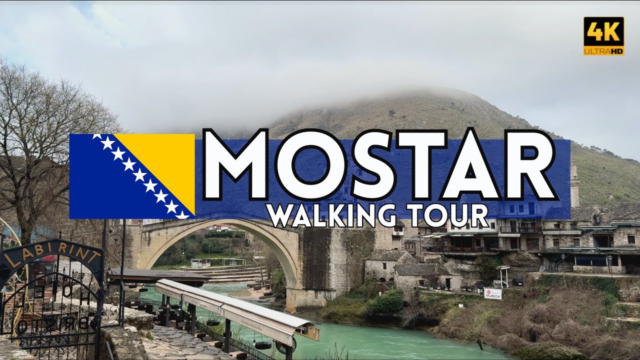 🇧🇦 Bosnia - Mostar Walking Tour [4K Ultra HD/60fps]