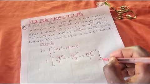 CALCULUS KCSE 2024 MATH PP2