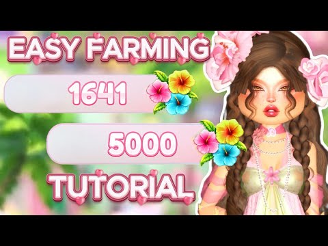 EASY WAY TO GET FLOWER CURRENCY IN DRESS TO IMPRESS! *FREE + FARMING TUTORIAL* | Roblox