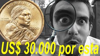 US$30.000 Sacagawea Moneda de 1 Dolar.