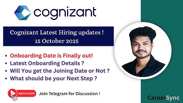 🚨 Cognizant Onboarding Date 2025 is Finally Out! | Latest Joining Update & Next Steps Explained