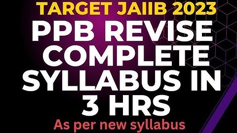 PPB COMPLETE REVISION IN 3 HRS ||FOR PDF WHATSAPP ON 8292857381