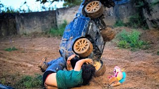 "POWER WHEELS" Downhill Race TAKES NO PRISONERS! - (RACE #3)