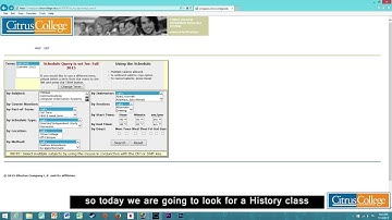 Searching the Class Schedule