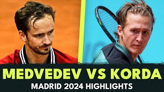 Daniil Medvedev vs Sebastian Korda Battle | Madrid 2024 Highlights screenshot 4