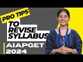 Revision tips for aiapget 2024  last 30 days time table  time management for aiapget 2024  ntet