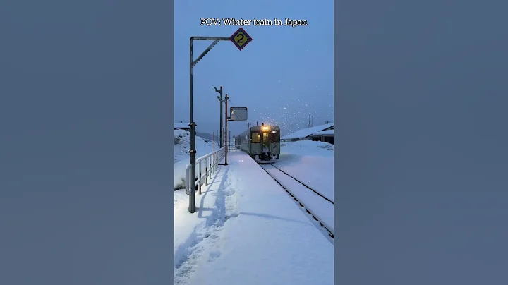 The beauty of Japanese winters 🇯🇵❄️ #winter #japan #train
