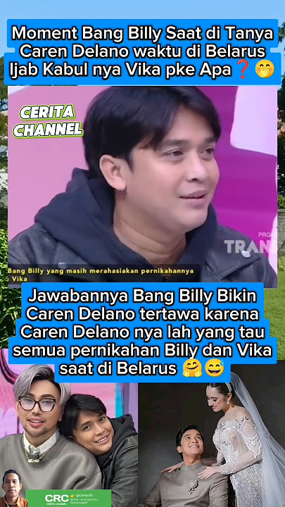 Caren Delano Tertawa dengar ucapan Bang Billy‼️🤣 #billysyahputra #carendelano #transtv