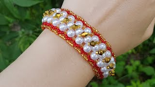 Beaded bracelet/Diy bracelet/Pearl bracelet/Браслет из бусин своими руками/Как сделать браслет/Бисер