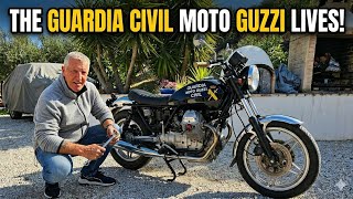 The Moto guzzi Guardia civil bike, finally runs