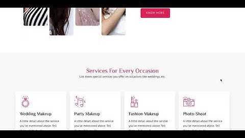 Hair Salon Website Design #1