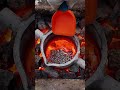 Melting Artillery Bands into Anvil - Bronze Casting