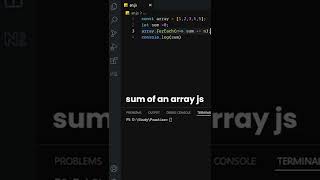 Sum of an array | JavaScript