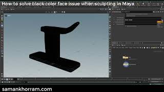 Maya: How to solve Black Color Face Issue When using Sculpt tool in Maya