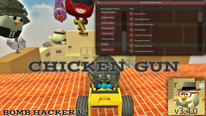 chicken gun mod lary hacker 2.8.06 And the way to bring siren head The  colorful killer chicken 🐓📜🔥 