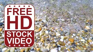 FREE HD video backgrounds – GoPro Hero 4 footage beachside stones pebble and sea water