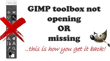 GIMP toolbox not opening | GIMP toolbox missing