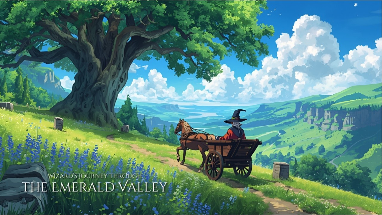 Wizard’s Journey Through the Emerald Valley 🌿 | Peaceful Fantasy Music for Relaxation & Study