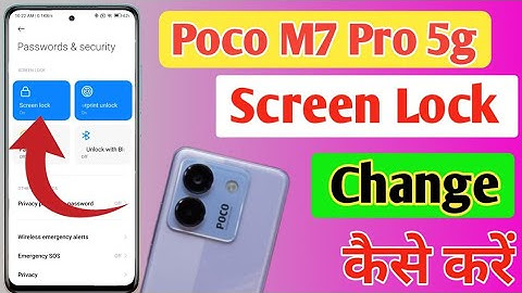 How to change pattern lock in Poco M7 Pro 5g | Screen lock | Poco M7 Pro 5g me password kaise change