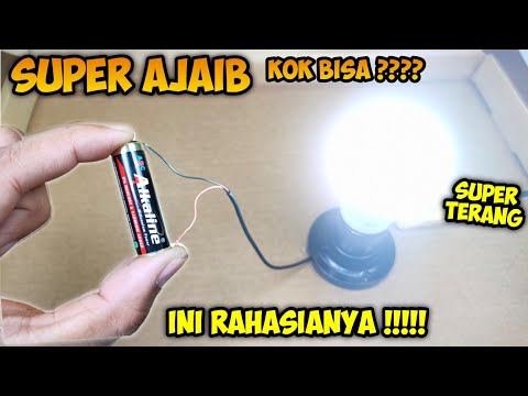 CANGGIH !!!! Cara menghidupkan lampu rumah pakai baterai ABC ALKALINE