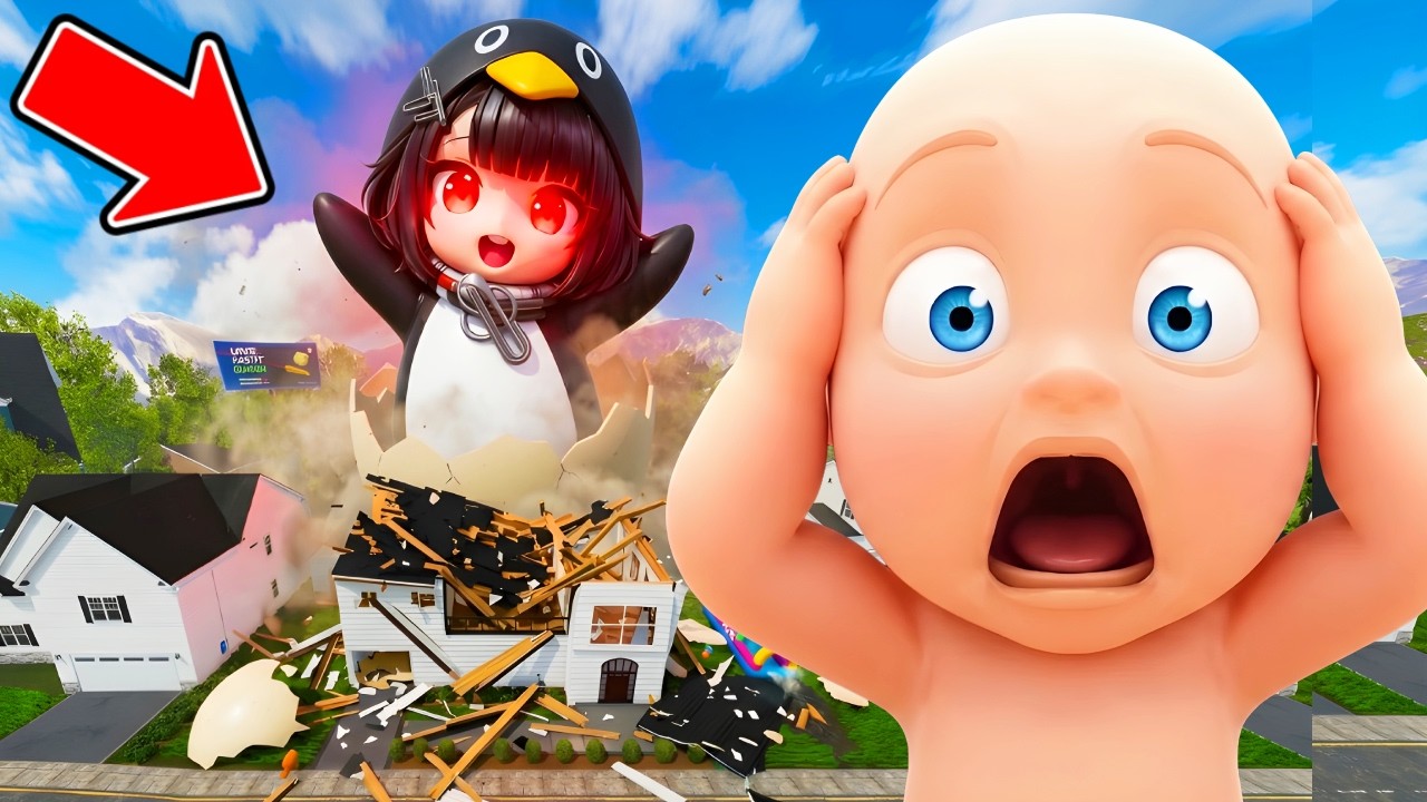 Baby Found a GIANT GUGU GAGA PENGUIN EGG That HATCHED Inside Daddy's HOUSE!.. (Who's Your Daddy)
