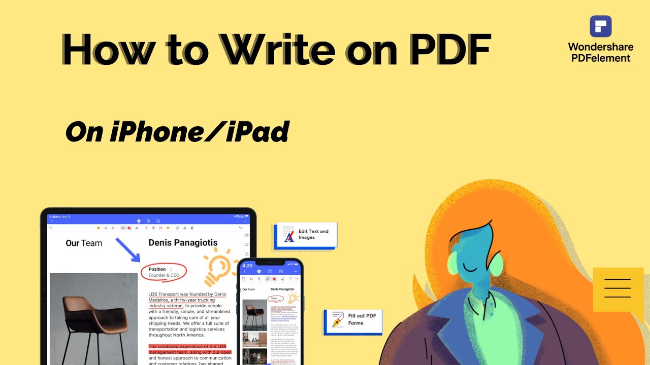 How to Write on PDF on iPhone/iPad  Wondershare PDFelement