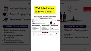 waiting for Godot summary|BS English
