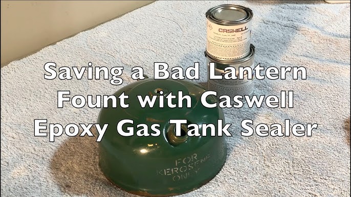 Clean, replace wick and fix leak on oil lantern 