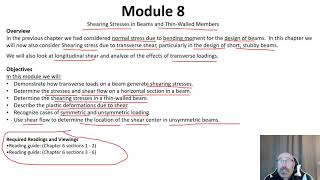ME 14 module 8 Lecture overview