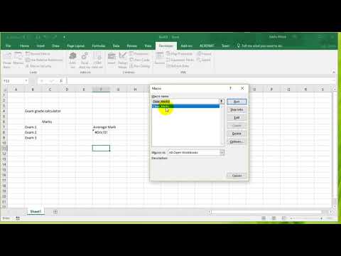 VBA Excel 2016