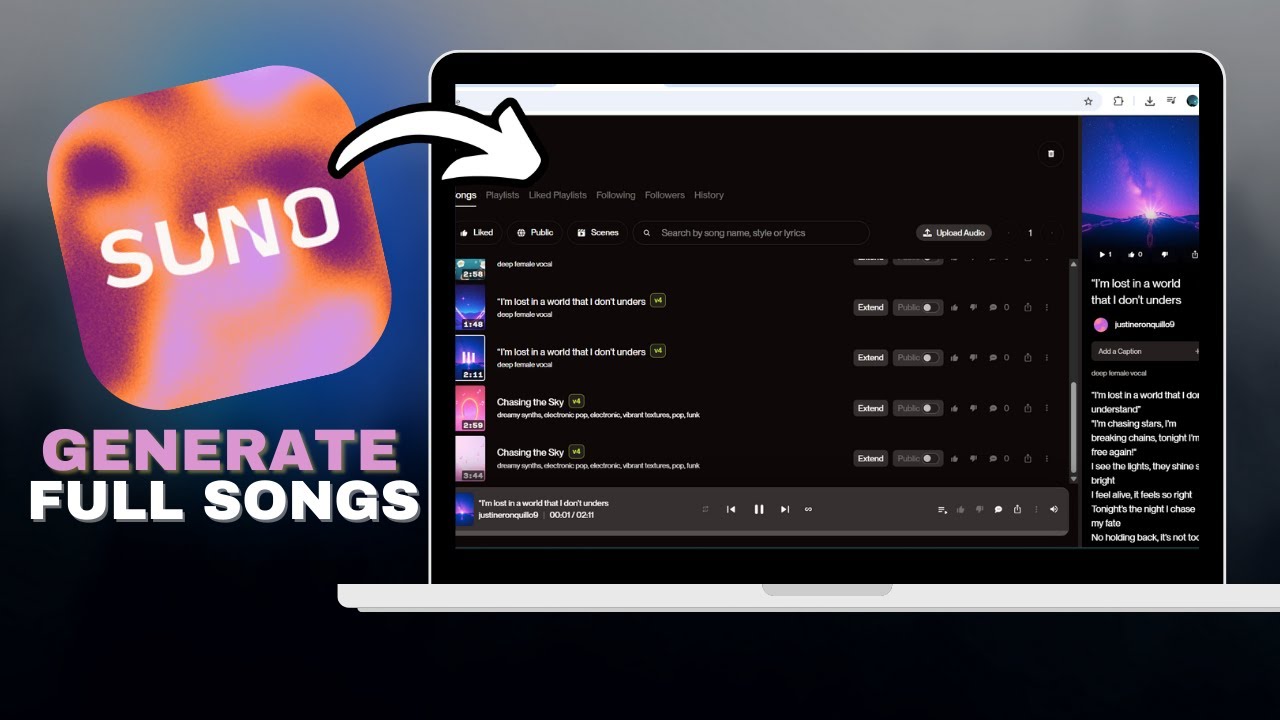 How to Generate FULL Songs with AI Vocals Using Suno AI in SECONDS ...