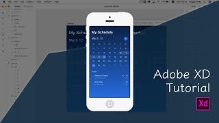 Calendar App UI Design Adobe XD Tutorial screenshot 5